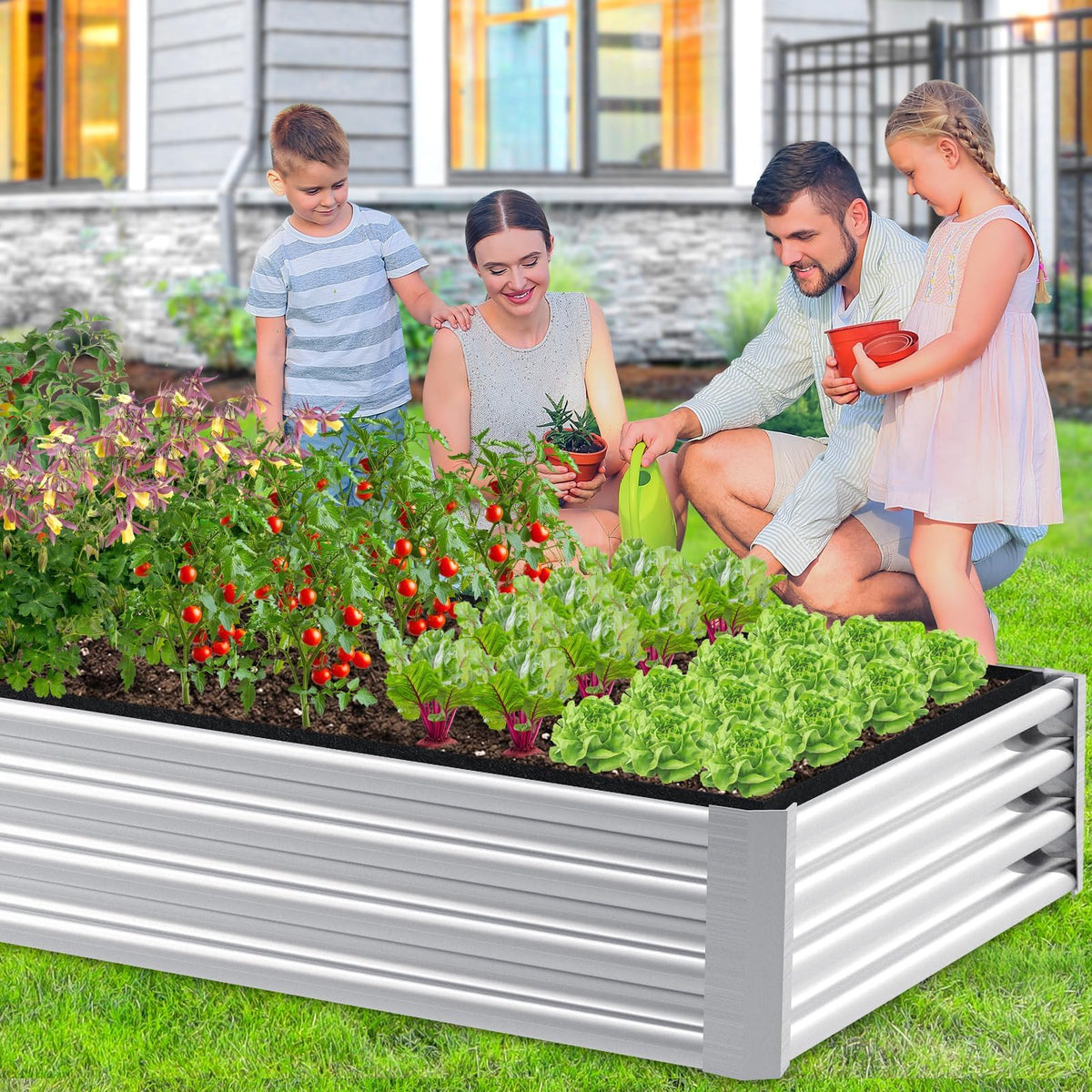 6x3x2FT Raised Garden Bed Liner for Gardening Outdoor, 2mm Thick, Rectangle