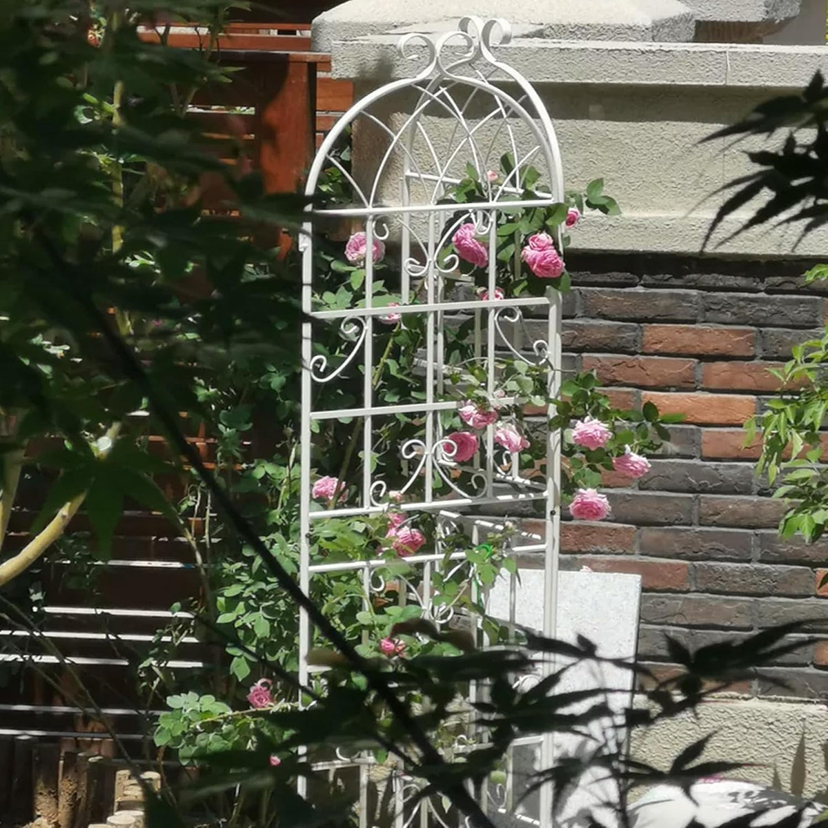 2 Pack Metal Garden Trellis 71" H Fence Rustproof Garden Trellis for Climbing Plants Support Roses
