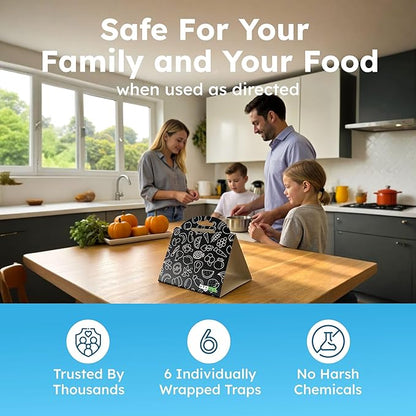 BugMD Pantry Moth Traps (6-Pack) – Pheromone-Based Sticky Glue Traps, Non-Toxic, Kills Indian Meal