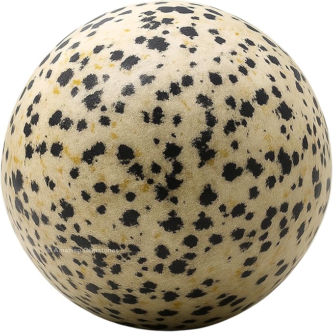Amazing Gemstone Dalmatian Jasper Crystal Ball with Stand - 2 Inches Crystal Sphere Meditation