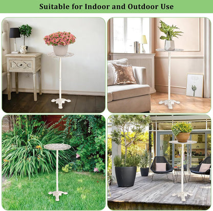 OwnMy Cast Iron Tall Plant Stand Heavy Duty Flower Pot Holder, Decorative Pedestal Potted Plant