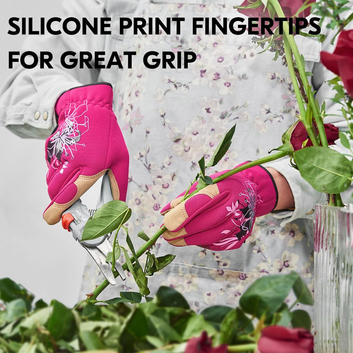 Vgo... Gardening Gloves for Women,Puncture-proof,Thornproof,Safety Work Gloves for
