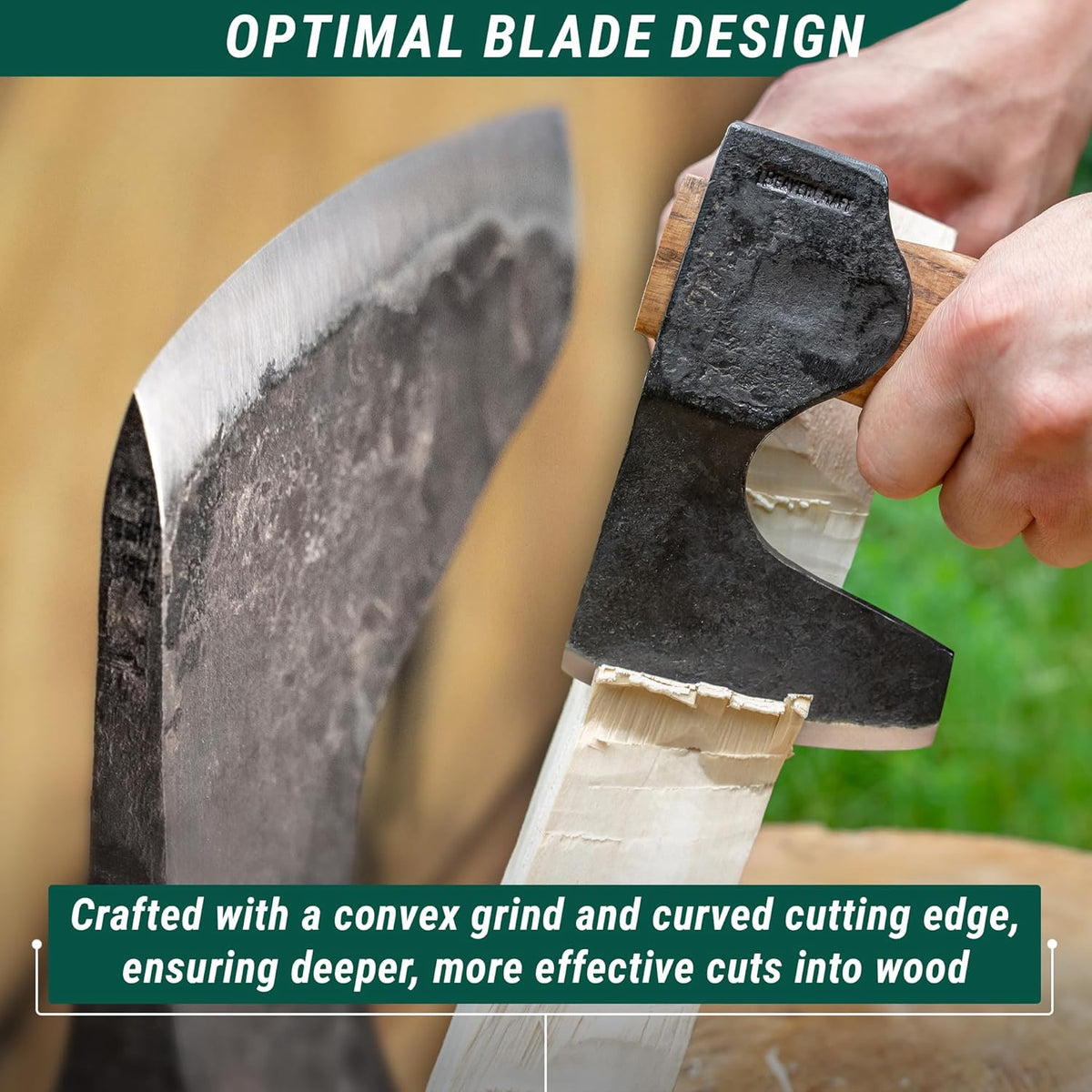 BeaverCraft Bushcraft Hatchet Wood Carving Axe AX6 - Forged Camping Axes & Hatchets - Wood Chopping
