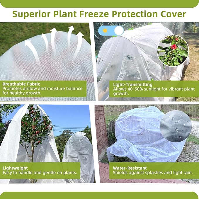Plant Covers Freeze Protection, 10ft X 30ft Floating Row Cover 1.47 oz/yd² Fabric, Garden Frost