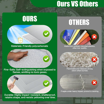 Polycarbonate Greenhouse Panels 14 Pack 4' x 2' x 0.32" Twin-Wall UV-Protected All Weather Plastic