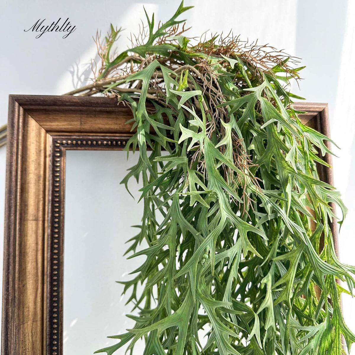 3 Fake Hanging Plants of Lambs Ear Stems with Roots, 47.24 inch Faux Hanging Greenery Plastic
