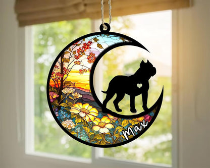Personalized Dog Memorial, Custom Name Presa Canario Dog Christmas Ornament with Name, Custom