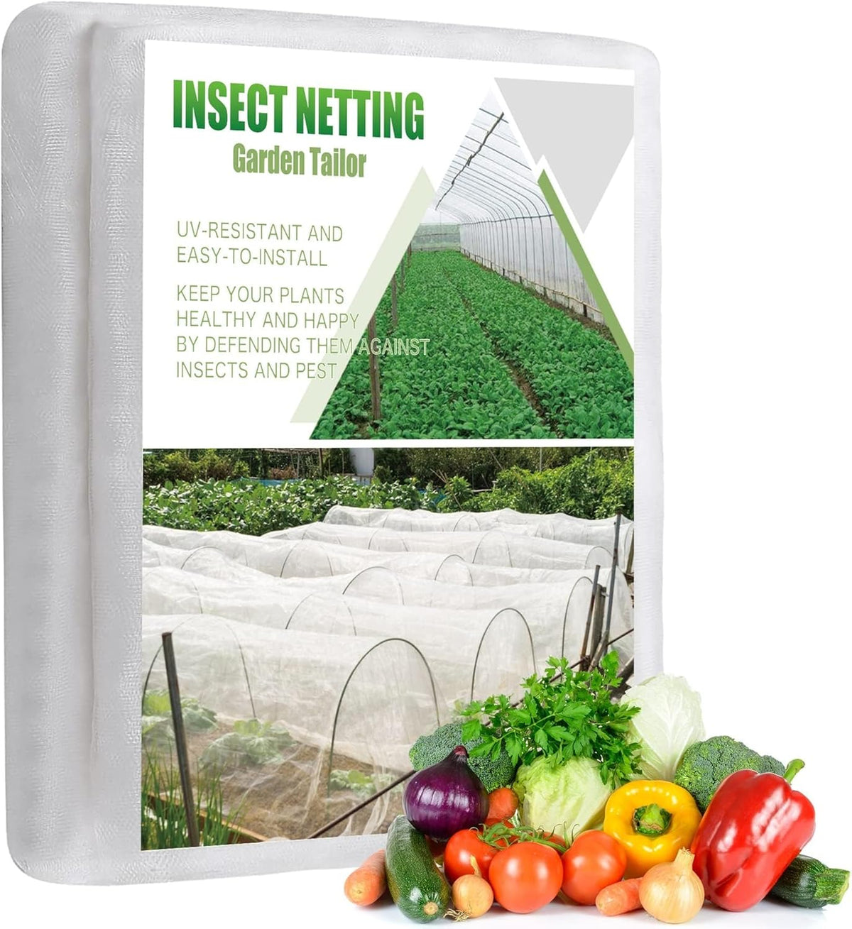 Garden Netting Pest Barrier: Ultra Fine 15'x20' Bug Netting for Garden Protection Row Cover Raised