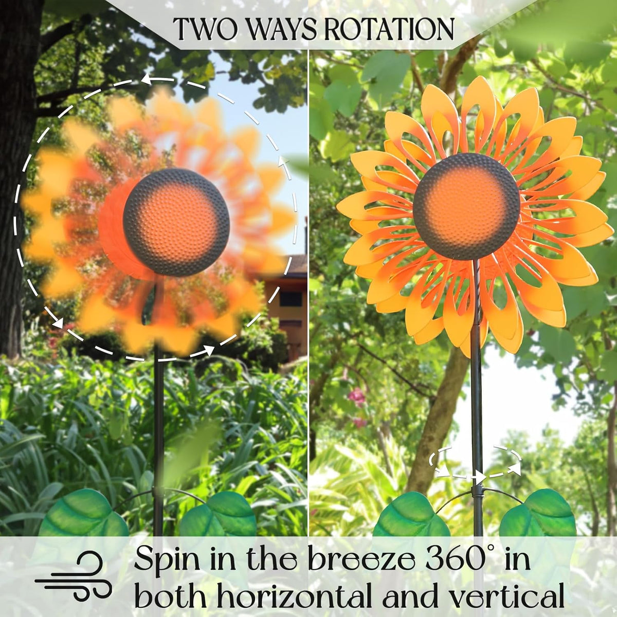 Wind Spinners for Yard and Garden Large, Wind Spinner Outdoor Metal Large, 84 Inch Wind Sculptures