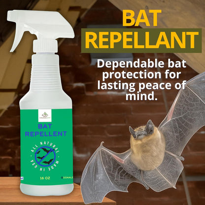 Bat Repellent Spray – Indoor and Outdoor Deterrent to Drive Bats Away from Nesting – Easy