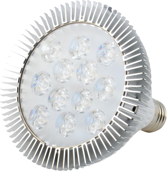 ABI 12W LED PAR38 Grow Light Bulb for Veg and Flower (Red 620-630nm, Deep Red 660nm, and Blue