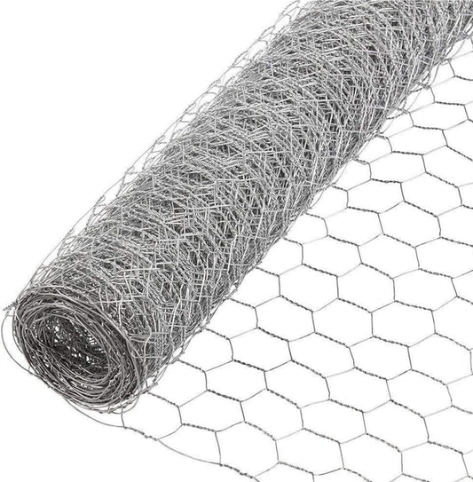 HOSTIC 4FTx150FT Chicken Wire Netting 2IN Mesh Galvanized Wire Hexagonal Fencing for Poultry Garden