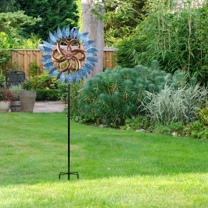 WONDER GARDEN Wind Spinner - 6.2FT Large Wind Sculpture Wind Spinner Metal Windmills for Patio Lawn