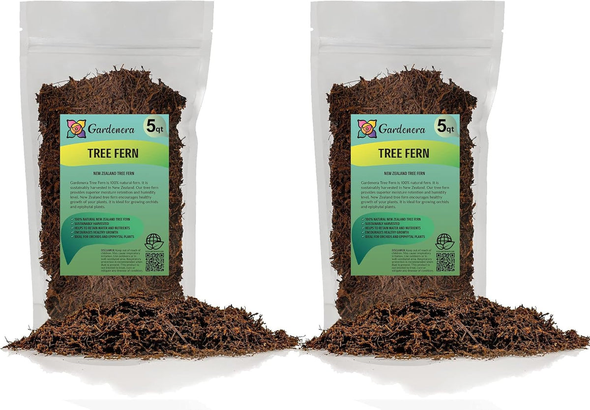 Premium New Zealand Tree Fern by GARDENERA - 10 Quart - Orchid and Epiphytal Plants Growing Medium