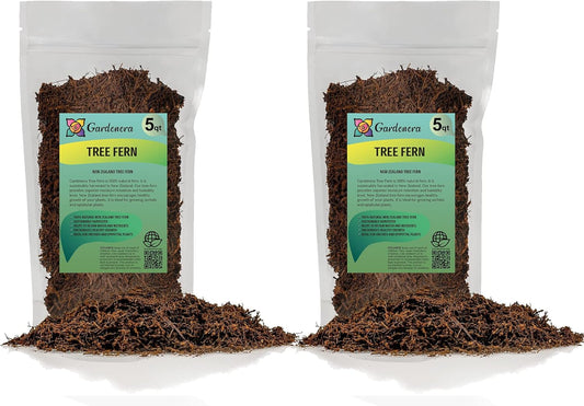 GARDENERA's Premium New Zealand Tree Fern - 10 Quart - Growing Medium for Orchids and Epiphytes |