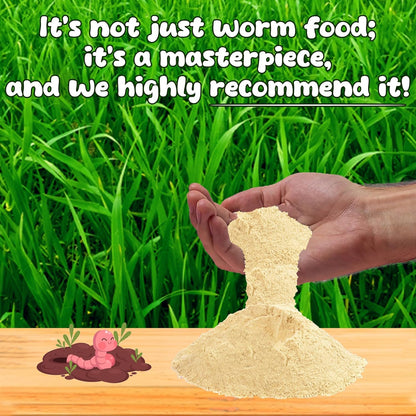 Food for Worms - Mineral-Rich Earthworm Chow, Boosts Composting Efficiency and Promotes Healthy