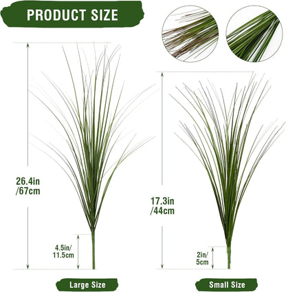 24PCS Fake Plants Artificial Wheat Grass Greenery Plastic Plants Fake Grass Artificial Plants for