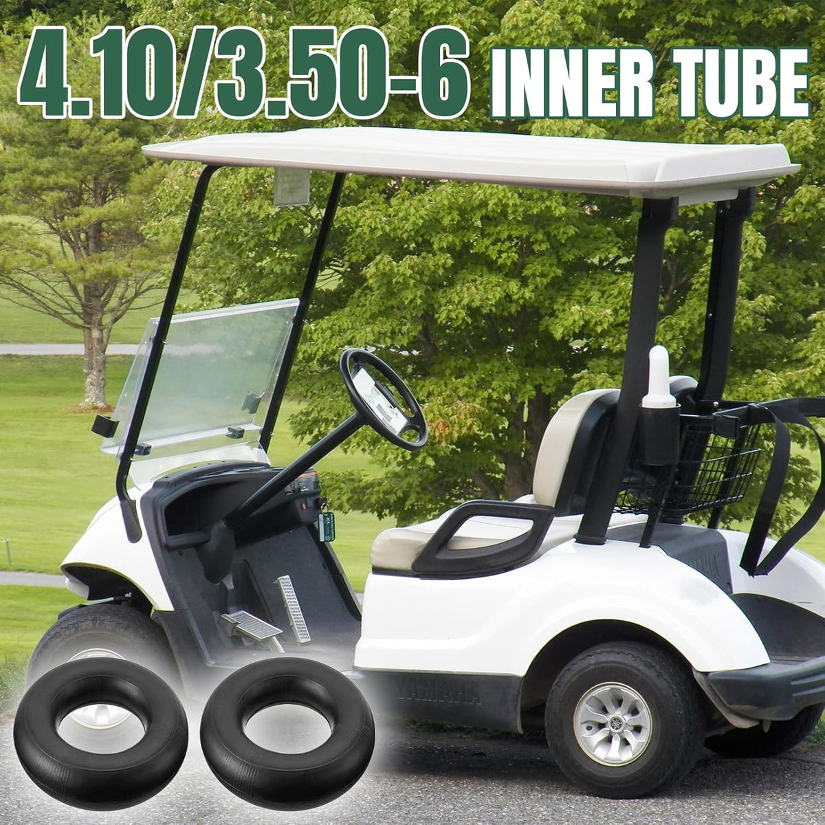 13x4.00-6 Inner Tube 4.10/3.50-6 Heavy Duty Replacement Tire Tubes with Straight Valve Stem for