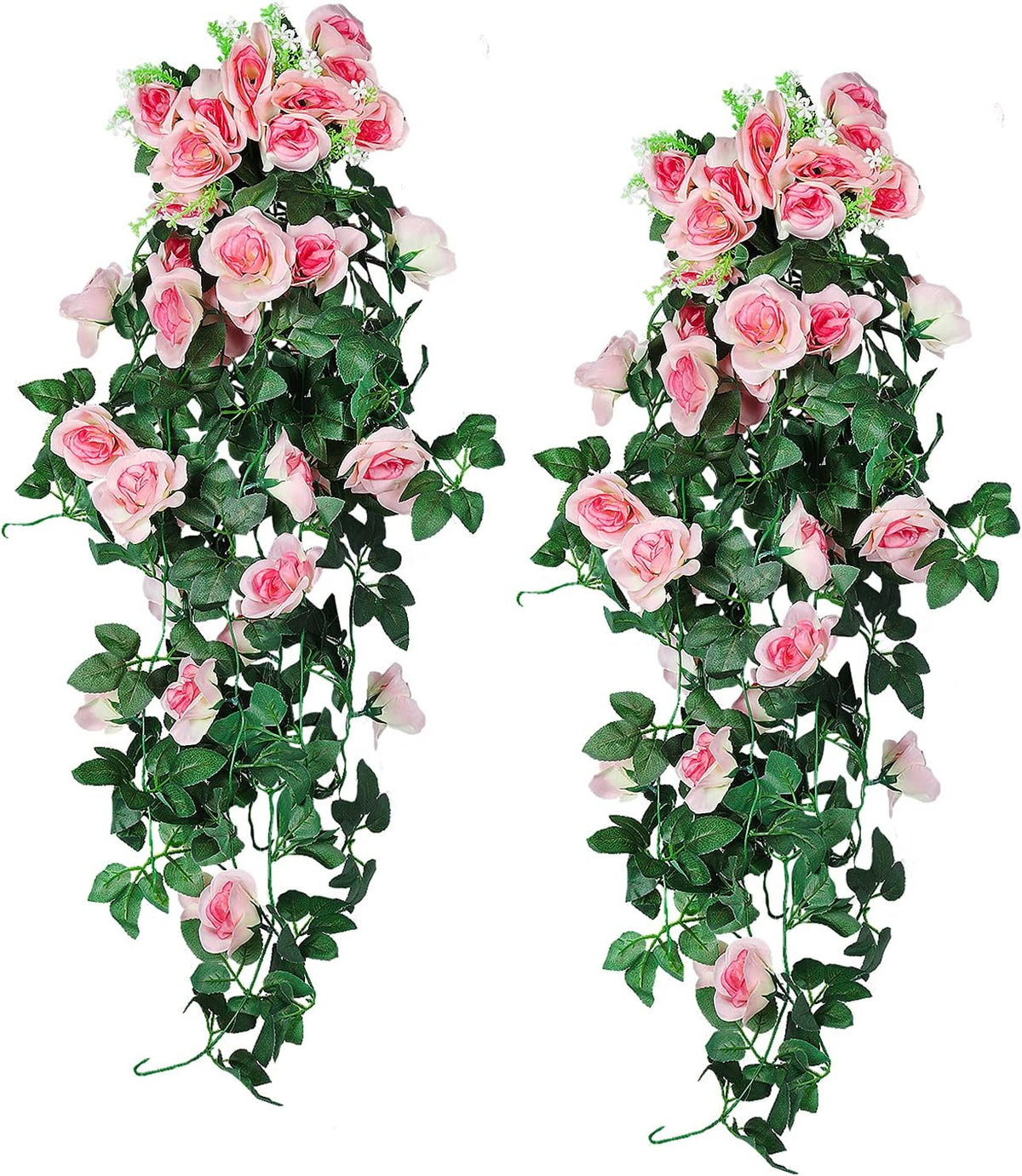 RECUTMS 2PCS Artificial Hanging Flower 3.3Ft Fake Garland for Home Room Garden Wedding Indoor
