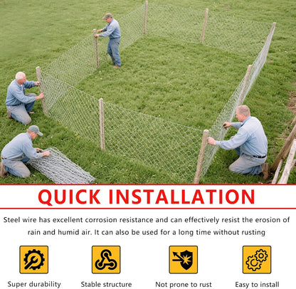Chicken Wire, 15.7 in x 50 ft Garden Fence, Wire Mesh, Chicken Wires Fencing, Mesh Hexagonal