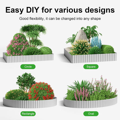 Land Guard Corrugated Garden Edging Border,12" x 50' Landscape Paver Edging, Tall Landscape Edging