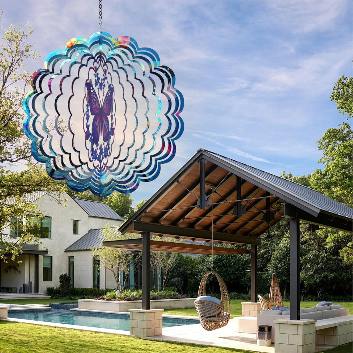 Butterfly Wind Spinner Outdoor - Birthday Gifts for Women, Men, Mom, Father, Garden Decor Gifts