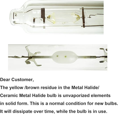 1000 Watt Vegetative Metal Halide Lamp MH Grow Light Bulb Lamp, MH 1000W E39, High PAR Enhanced