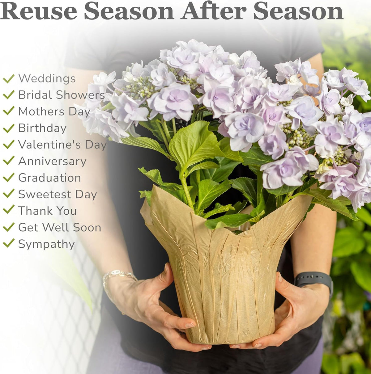 4.5” Plant Pot Covers, Decorative Plant Sleeve for Indoor House Plants, Reusable and Gift-Ready for