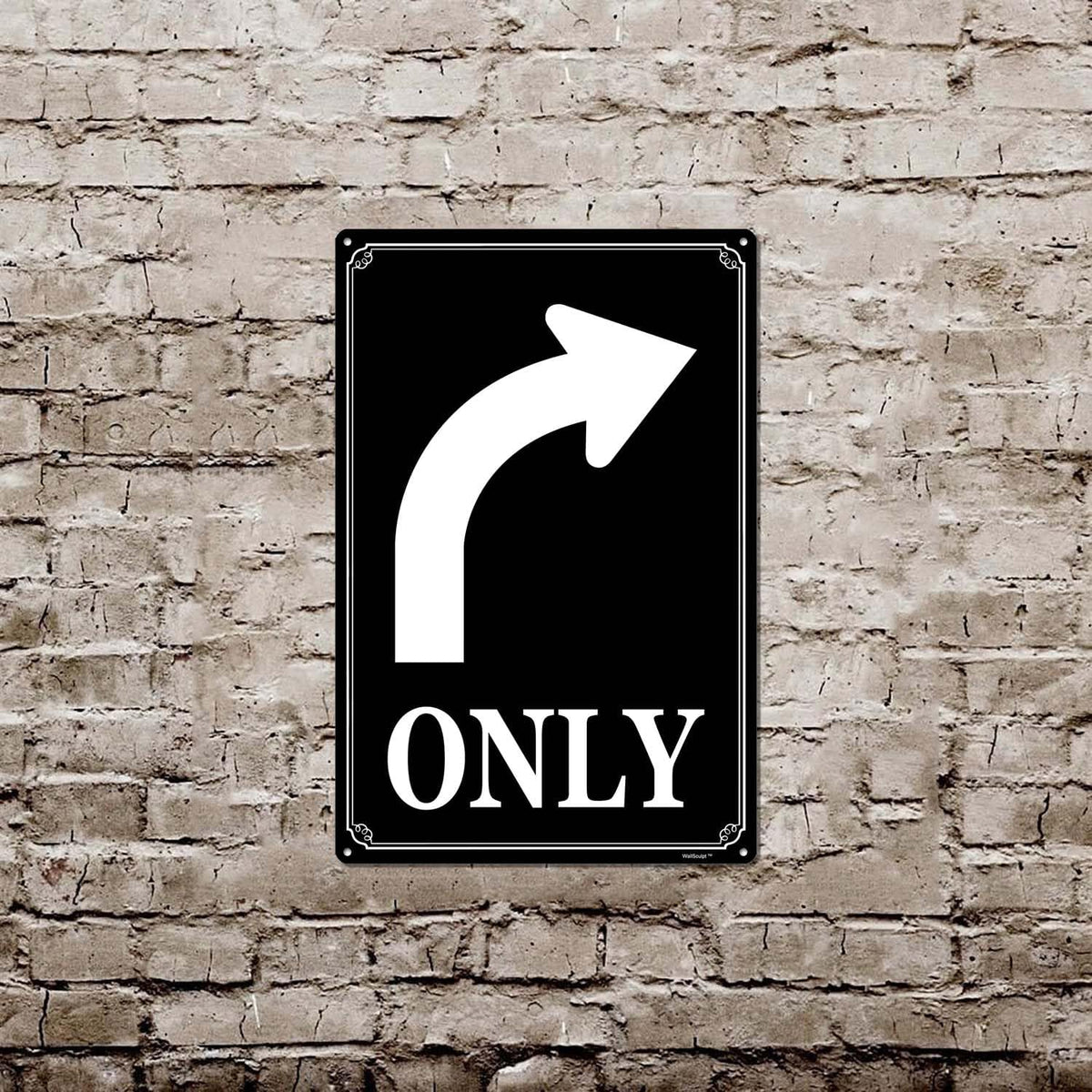 12x16" Left Turn Only Arrow Signs - High-Intensity Aluminum Parking Lot Sign, Weatherproof &