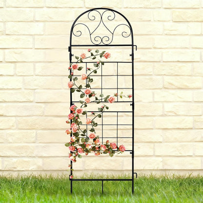 hogardeck 1PC 45x35 Inch Heavy Duty Metal Trellis - Black Rustproof Coated Outdoor Garden Support