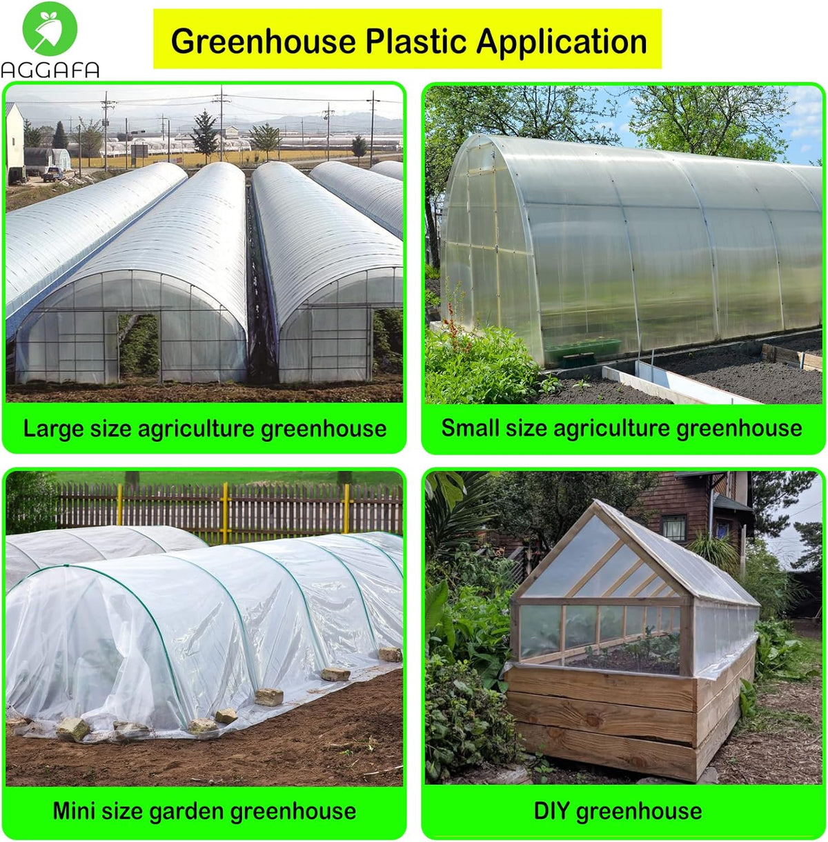6 mil (24ft x 50ft) 100% Virgin Material. 5Layers Advanced Extrusion Technology for UV Protection