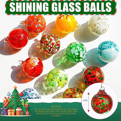 Hand Blown Glass Gazing Balls for Garden Hanging Friendship Balls Christmas Ball Ornaments for Xmas