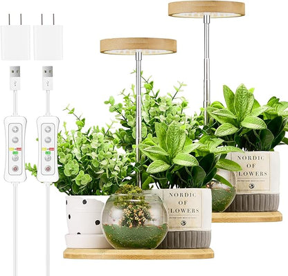 yadoker Plant Grow Light for Indoor Plant,Bamboo Mini LED Grow Light Garden,Height