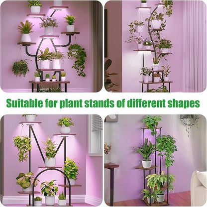 7.8'' 3 Head LED Grow Light Strips, Grow Lamps for Indoor Plants Full Spectrum, Plant Light with