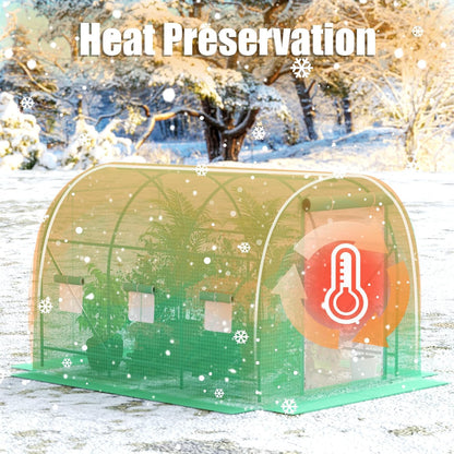 10×7×7 FT Greenhouses for Outdoors Heavy Duty, Large Walk in Green Houses for Outside with 6