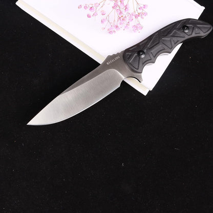 MASALONG Kni231 Full Tang Survival 9cr14mov Steel Knife With Belt Sheath For Bushcraft Camping