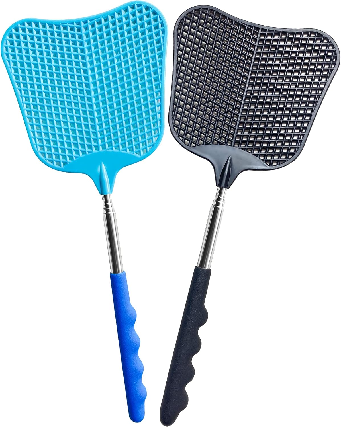 Fly Swatter Heavy Duty Set, with Durable Telescopic Stainless Steel Extendable Handles, for Home