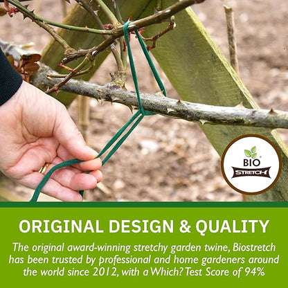 Soft Garden Plant Ties for Indoor & Outdoor Plants - Strong & Stretchy Cut-to-Length Plant Tape for