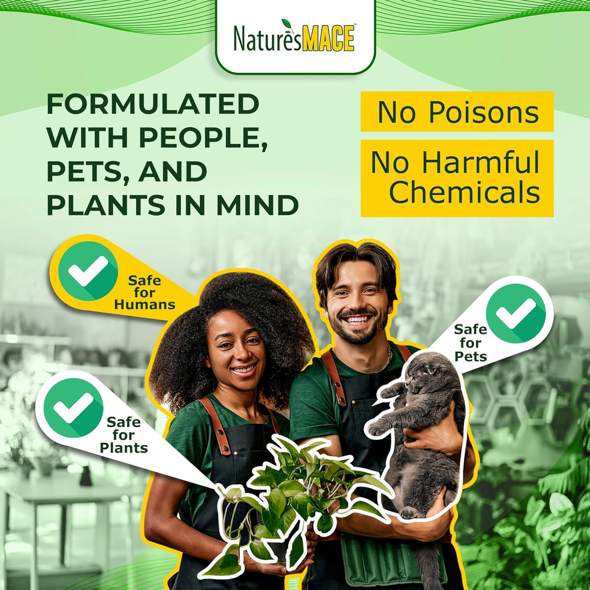 Nature’s MACE Outdoor Pest Repellent Spray – Kills & Repels Multiple Insect Types – Treats Lawns