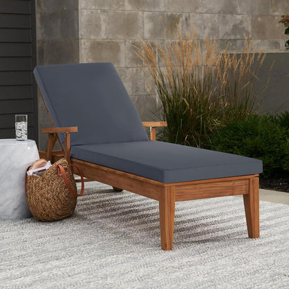 Chaise Lounge Cushions Outdoor - Waterproof and Fade Resistant Sun Lounger Replacement Cushions