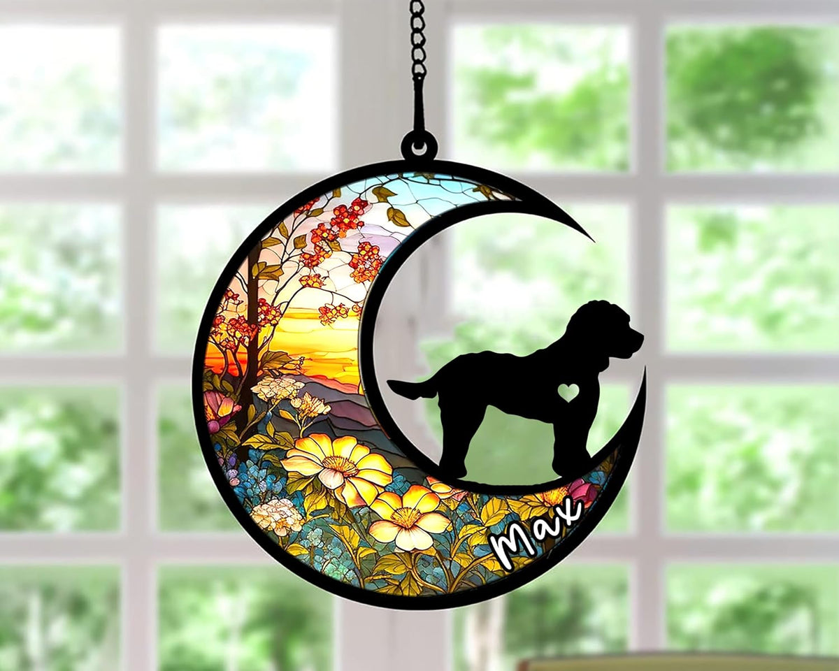Personalized Dog Memorial, Custom Name Cockapoo Dog Christmas Ornament with Name, Custom Breeds