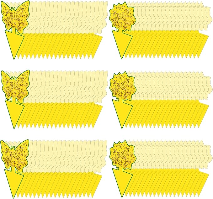120 Pack Fungus Gnat Traps for House Indoor, Fungus Traps Fruit Fly Traps for Indoors Gnats Sticky