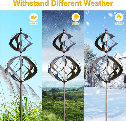 LimeHill Wind Spinner for Yard and Garden - Large Metal Windspinners for Outdoor Decorations