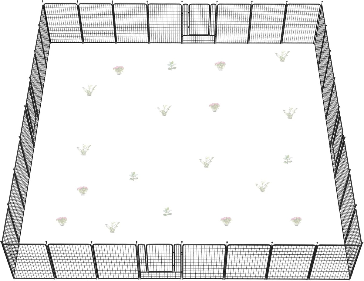 FXW Garden Fence Outdoor for The Yard – 50in(H) x 83.5ft(L) Heavy Duty Metal Animal Barrier for Dog