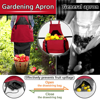 Tintsabo Gardening Apron, Harvest Apron Gardening Gifts for Men Gardening Apron with Pockets for