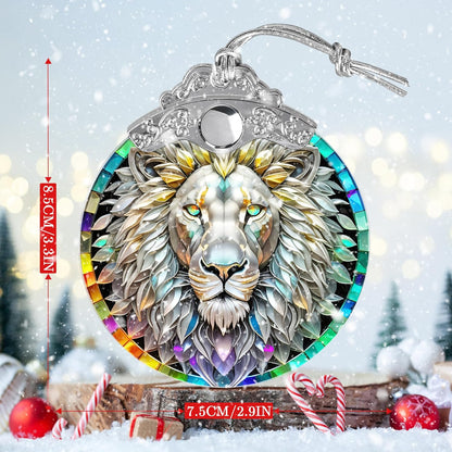 Stained Glass Suncatcher, Jocidea Lion Ornament, Christmas Ornaments, Holidays Ornaments, Christmas