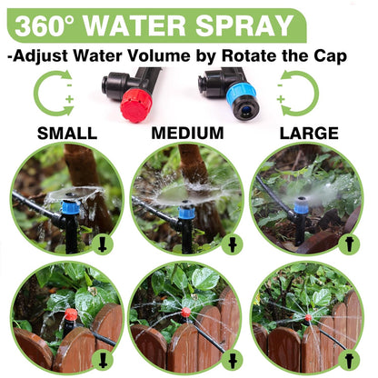 240FT Drip Irrigation System Kit New Quick-Connect, Automatic Garden Watering Misting System for