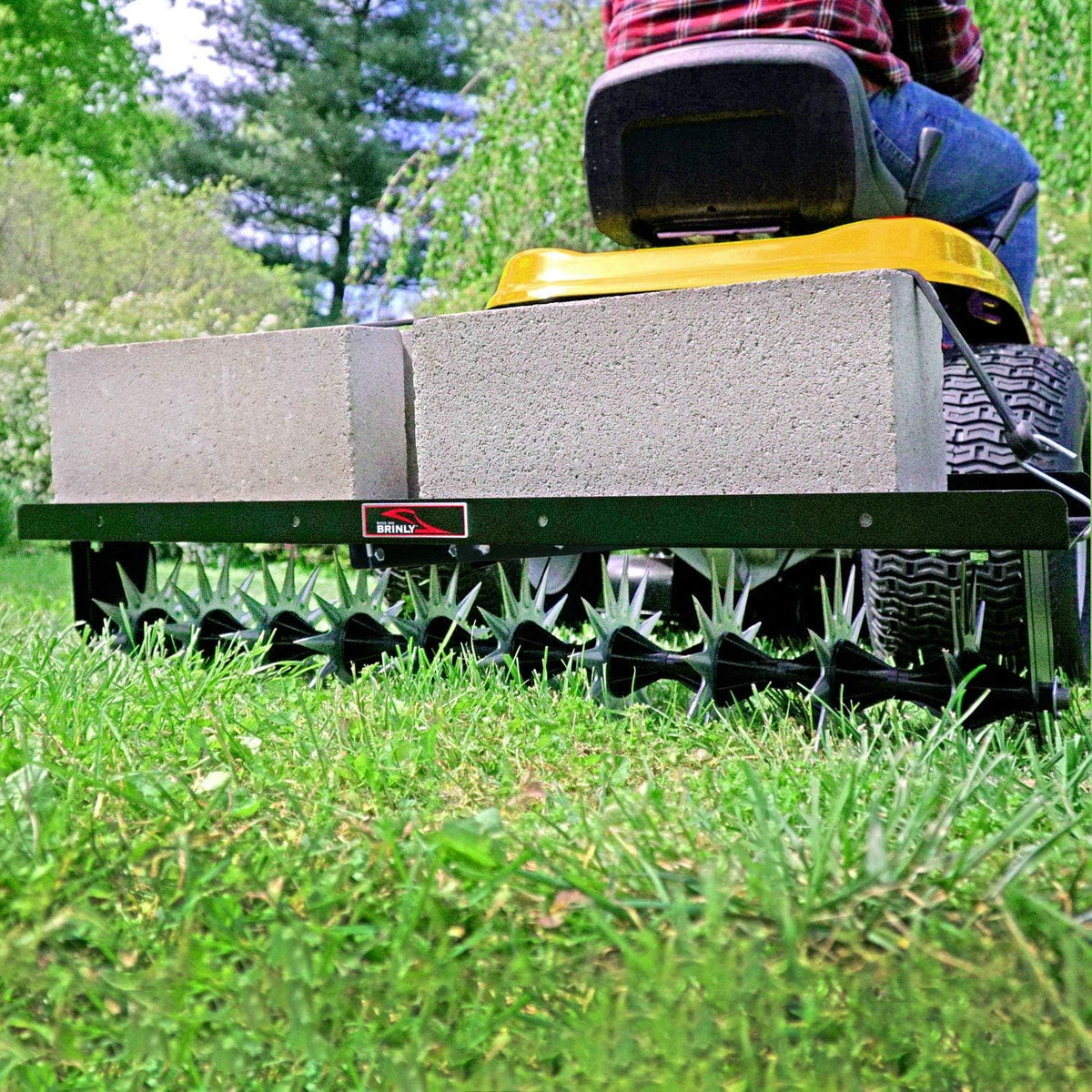 Brinly SA2-40BH-P2 40" Tow Behind Spike Aerator with Double Tow Bar