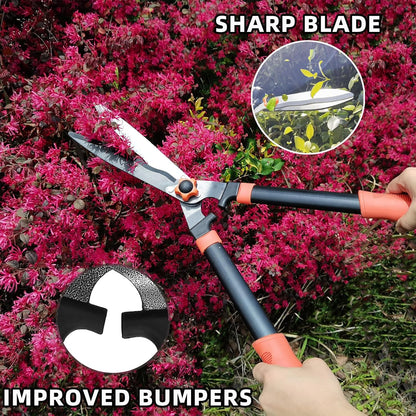 Loppers Hedge Shears & Pruners Combo Set 3-Piece Hedge Clippers, Heavy Duty Tree & Shrub Care Kit