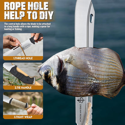 Dream Reach Heavy Duty Machete - Portable Full Tang Outdoor Knife with Sheath Strap for Camping